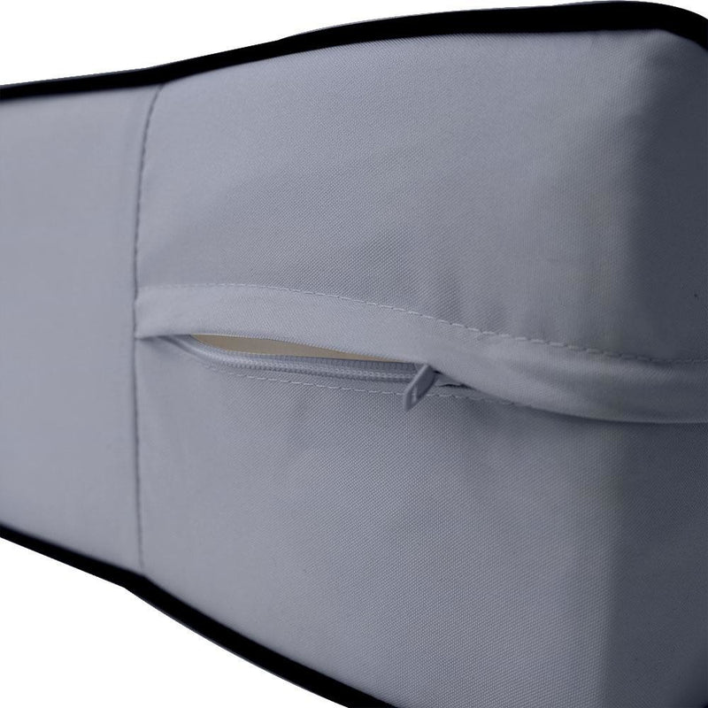 AD001 Contrast Piped Trim Large 26x30x6 Deep Seat + Back Slip Cover Only Outdoor Polyester