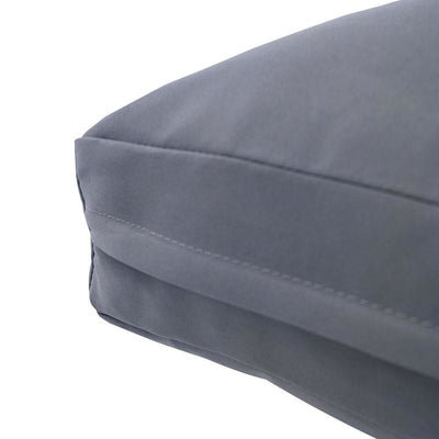 AD001 Knife Edge Large 26x30x6 Outdoor Deep Seat Back Rest Bolster Cushion Insert Slip Cover Set