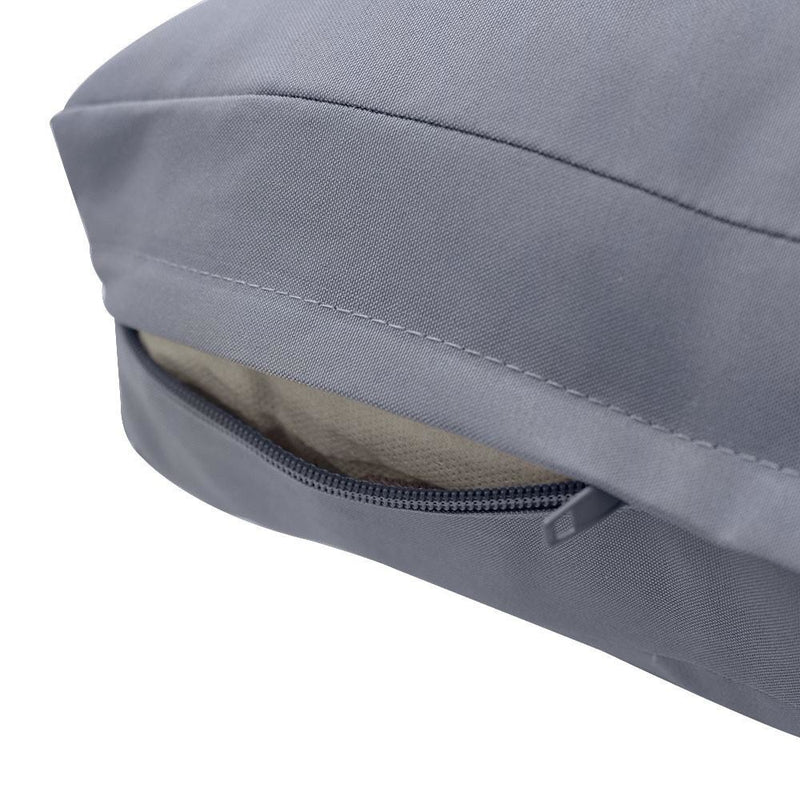 AD001 Knife Edge Small 23x24x6 Deep Seat Back Cushion Slip Cover Set