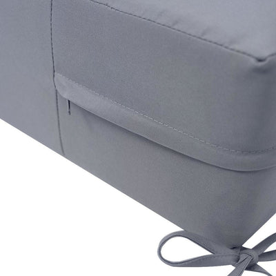 AD001 Knife Edge Small 23x24x6 Deep Seat Back Cushion Slip Cover Set