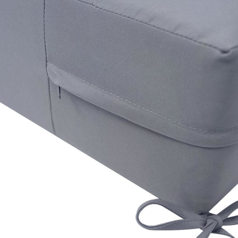 AD001 Knife Edge Small 23x24x6 Deep Seat Back Cushion Slip Cover Set