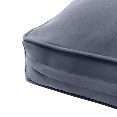 AD001 Pipe Trim Small 23x24x6 Deep Seat Back Cushion Slip Cover Set