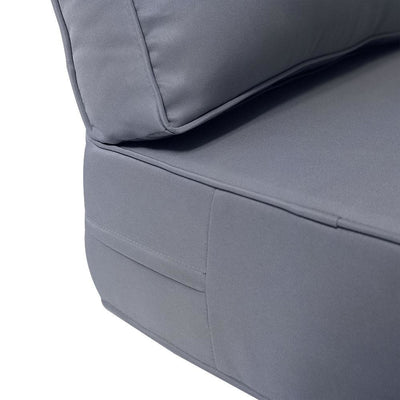 AD001 Piped Trim Medium 24x26x6 Deep Seat Back Cushion Slip Cover Set