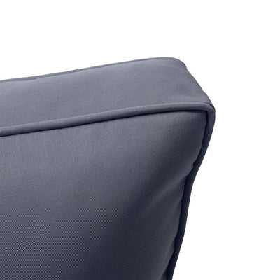 AD001 Piped Trim Medium 24x26x6 Deep Seat Back Cushion Slip Cover Set