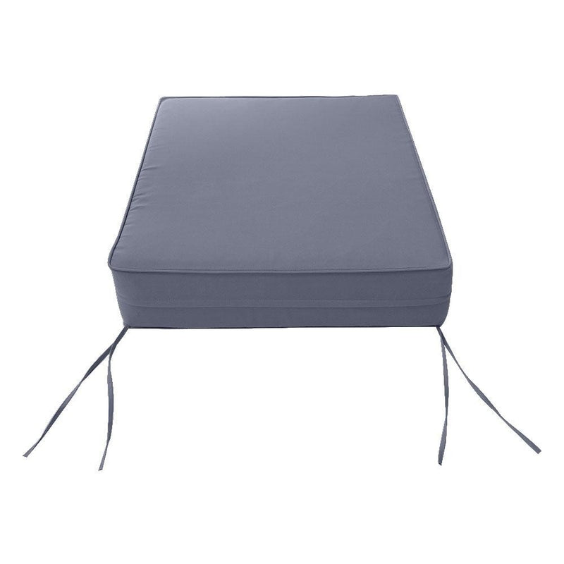 AD001 Piped Trim Medium 24x26x6 Deep Seat Back Cushion Slip Cover Set