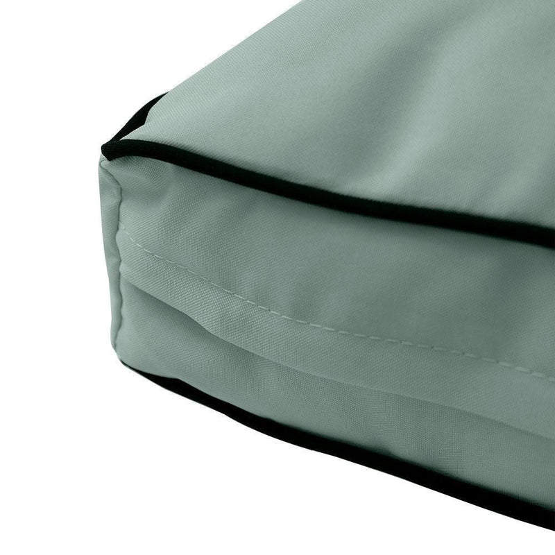 AD002 Contrast Piped Trim Medium 24x26x6 Deep Seat + Back Slip Cover Only Outdoor Polyester