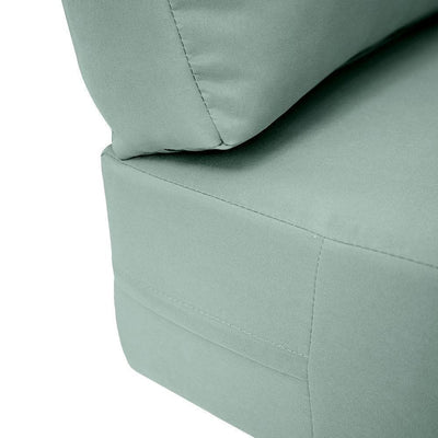 AD002 Knife Edge Large 26x30x6 Outdoor Deep Seat Back Rest Bolster Cushion Insert Slip Cover Set