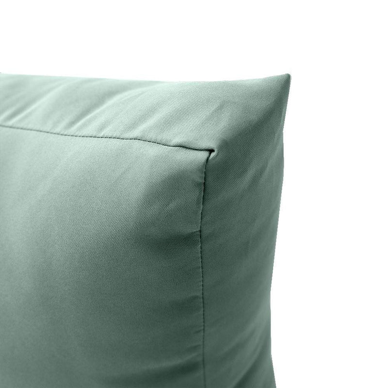 AD002 Knife Edge Large 26x30x6 Outdoor Deep Seat Back Rest Bolster Cushion Insert Slip Cover Set