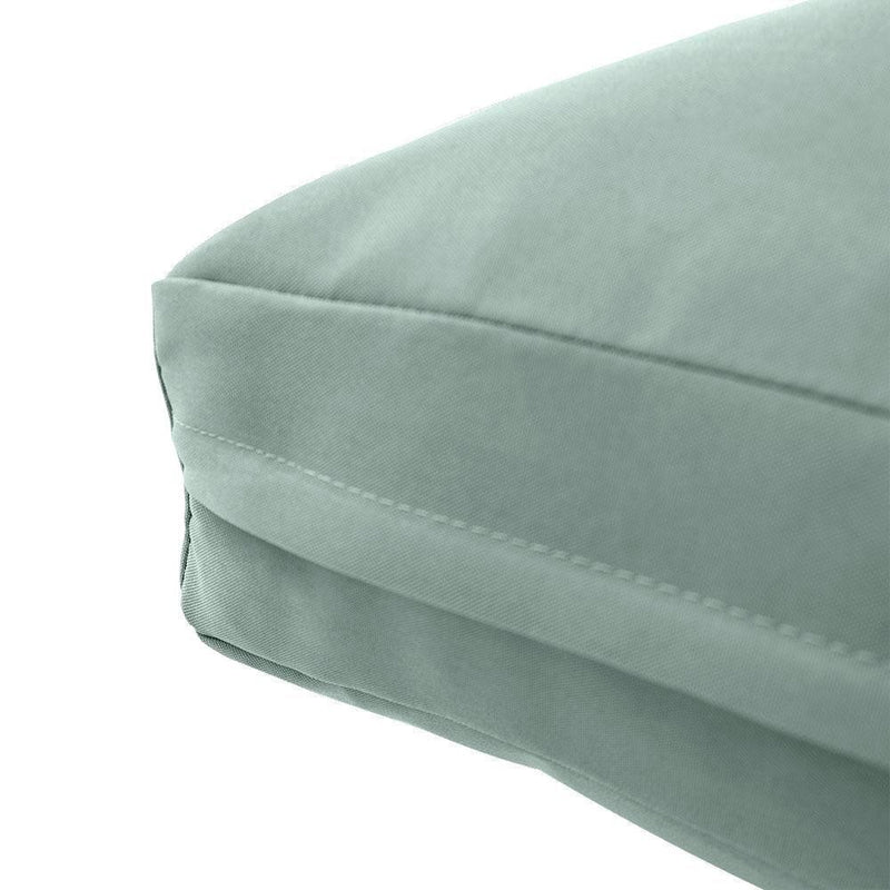 AD002 Knife Edge Large 26x30x6 Outdoor Deep Seat Back Rest Bolster Cushion Insert Slip Cover Set