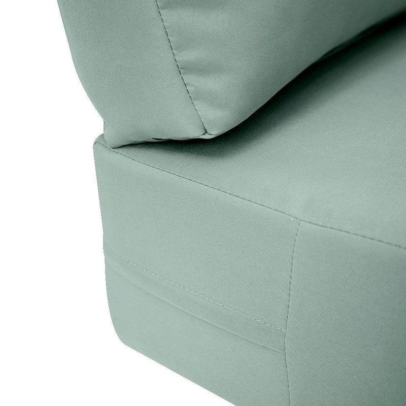 AD002 Knife Edge Medium 24x26x6 Deep Seat Back Cushion Slip Cover Set