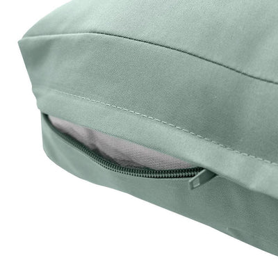 AD002 Knife Edge Small 23x24x6 Deep Seat + Back Slip Cover Only Outdoor Polyester