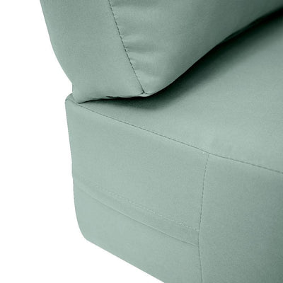 AD002 Knife Edge Small 23x24x6 Deep Seat Back Cushion Slip Cover Set