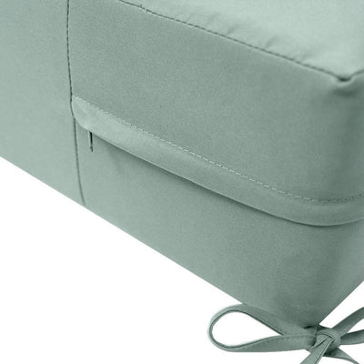 AD002 Knife Edge Small 23x24x6 Deep Seat Back Cushion Slip Cover Set