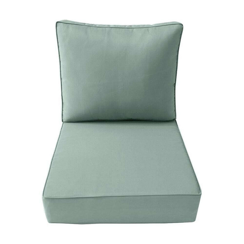 AD002 Piped Trim Large 26x30x6 Deep Seat + Back Slip Cover Only Outdoor Polyester