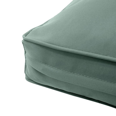 AD002 Piped Trim Large 26x30x6 Deep Seat Back Cushion Slip Cover Set