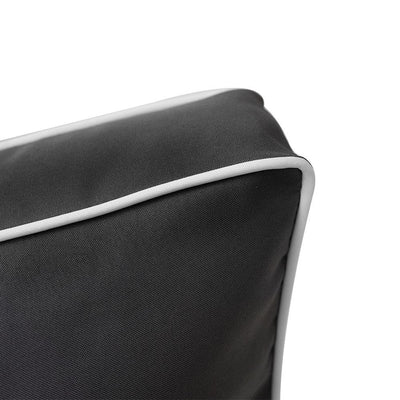 AD003 Contrast Pipe Trim Small Deep Seat + Back Slip Cover Only Outdoor Polyester