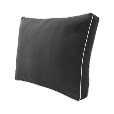 AD003 Contrast Piped Trim Large 26x30x6 Deep Seat + Back Slip Cover Only Outdoor Polyester