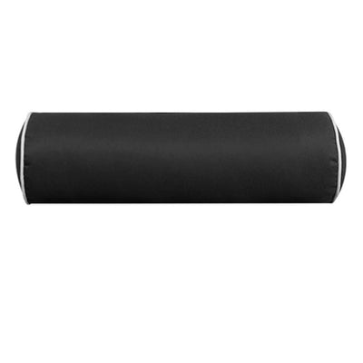 AD003 Contrast Piped Trim Large 26x6 Bolster Pillow Slip Cover Only