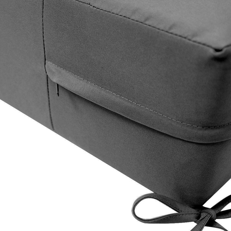 AD003 Knife Edge Medium 24x26x6 Deep Seat Back Cushion Slip Cover Set