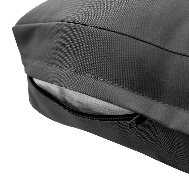 AD003 Knife Edge Small 23x24x6 Deep Seat + Back Slip Cover Only Outdoor Polyester
