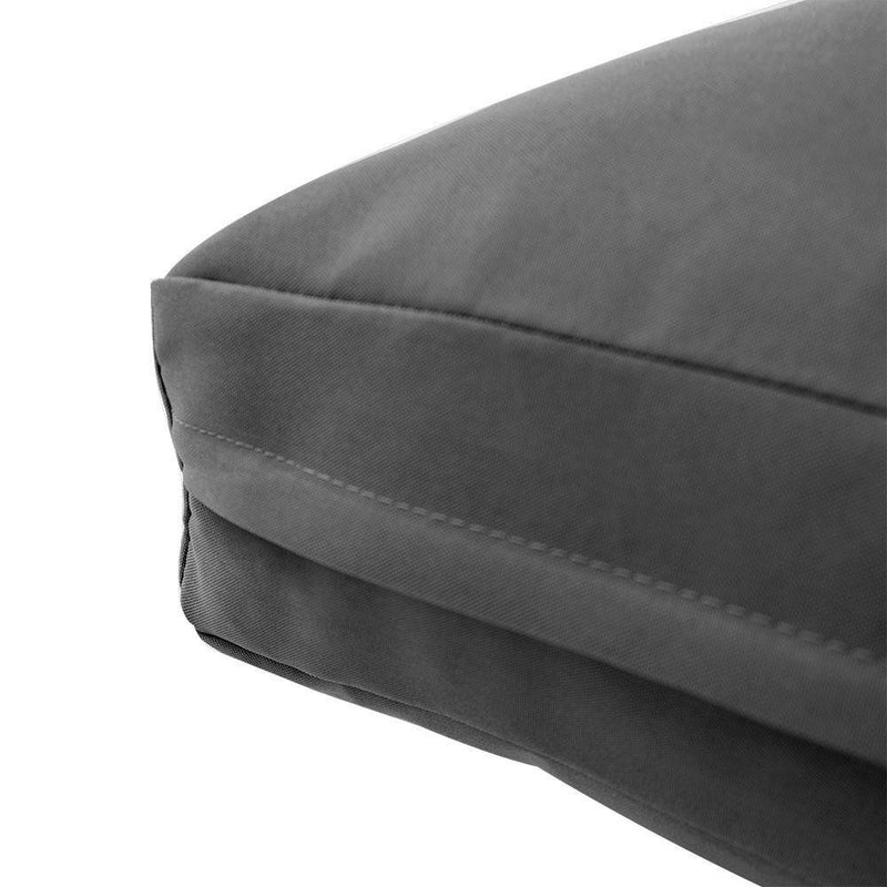 AD003 Knife Edge Small 23x24x6 Deep Seat Back Cushion Slip Cover Set