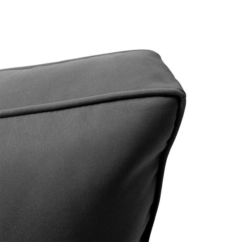 AD003 Pipe Trim Large 26x30x6 Outdoor Deep Seat Back Rest Bolster Cushion Insert Slip Cover Set