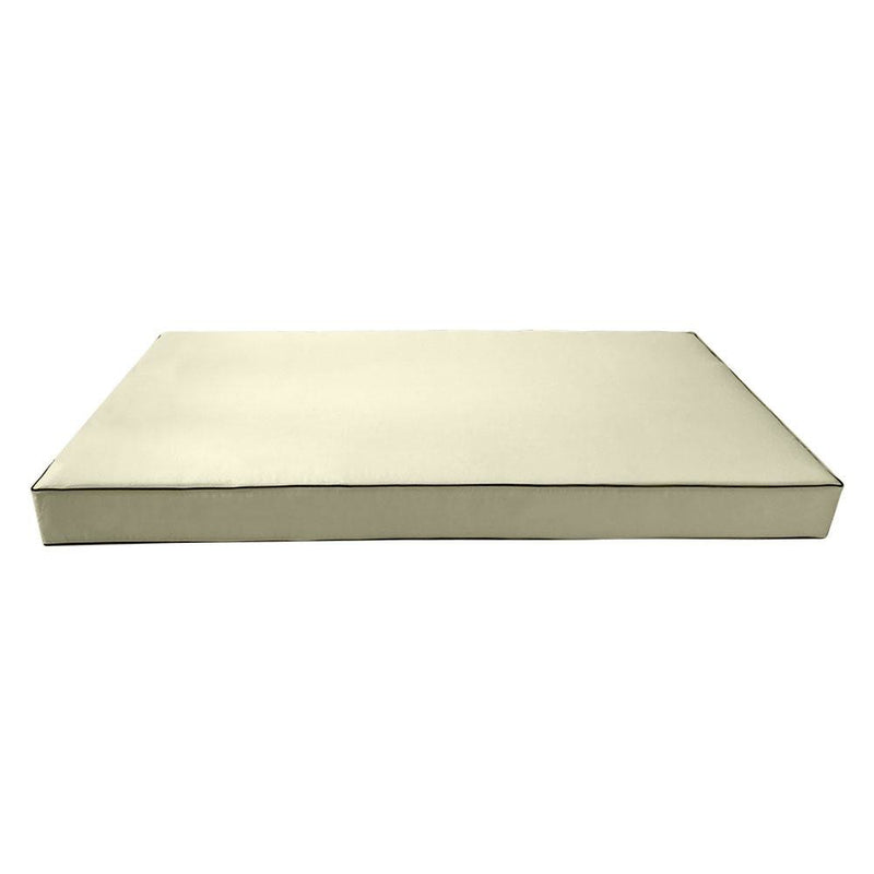 AD005 Contrast Pipe Trim 6" Crib Size 52x28x6 Outdoor Fitted Sheet Slip Cover Only
