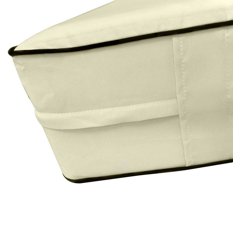 AD005 Contrast Pipe Trim 6" Queen Size 80x60x6 Outdoor Fitted Sheet Slip Cover Only