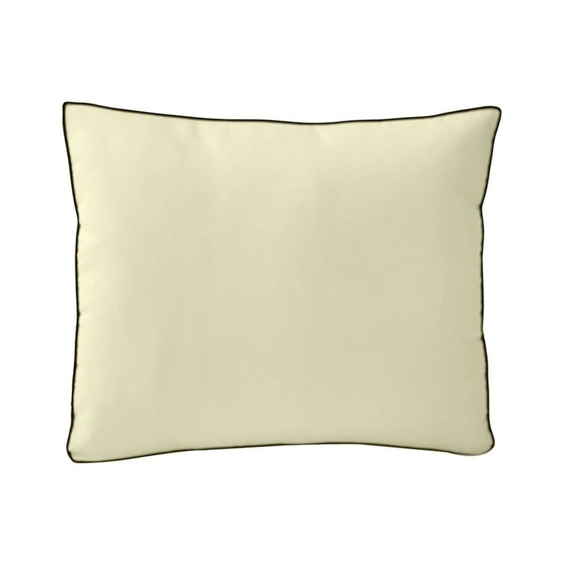 AD005 Contrast Pipe Trim Small 23x24x6 Outdoor Deep Seat Back Rest Bolster Cushion Insert Slip Cover Set