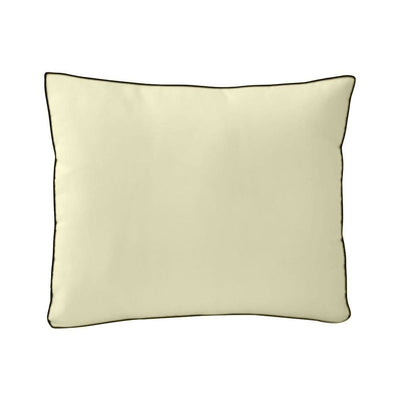 AD005 Contrast Piped Trim Large 26x30x6 Deep Seat Back Cushion Slip Cover Set
