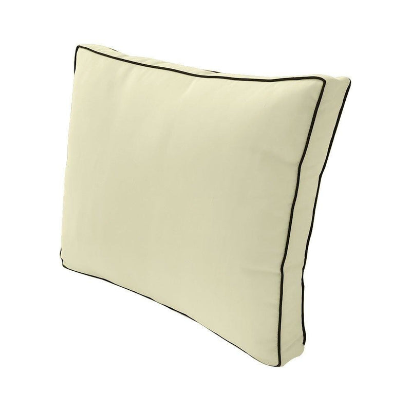 AD005 Contrast Piped Trim Medium 24x26x6 Deep Seat + Back Slip Cover Only Outdoor Polyester
