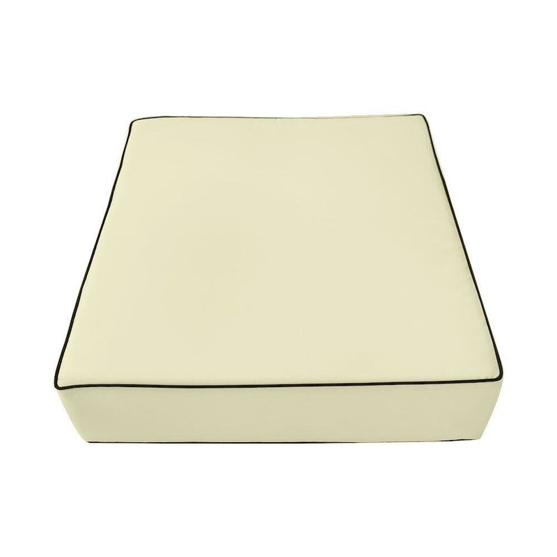 AD005 Contrast Piped Trim Medium 24x26x6 Deep Seat + Back Slip Cover Only Outdoor Polyester