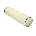 AD005 Contrast Piped Trim Medium 24x6 Bolster Pillow Slip Cover Only