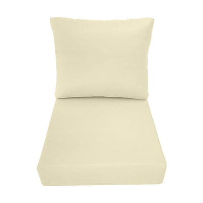 AD005 Knife Edge Large 26x30x6 Deep Seat Back Cushion Slip Cover Set