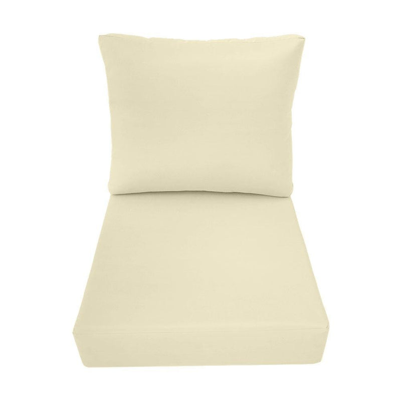 AD005 Knife Edge Large 26x30x6 Deep Seat Back Cushion Slip Cover Set