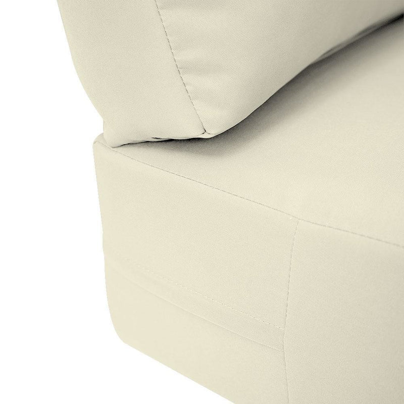 AD005 Knife Edge Small 23x24x6 Deep Seat Back Cushion Slip Cover Set