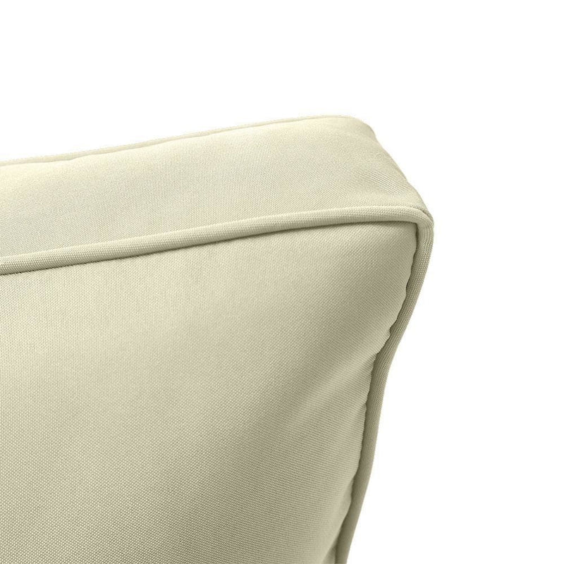 AD005 Pipe Trim Large 26x30x6 Outdoor Deep Seat Back Rest Bolster Cushion Insert Slip Cover Set