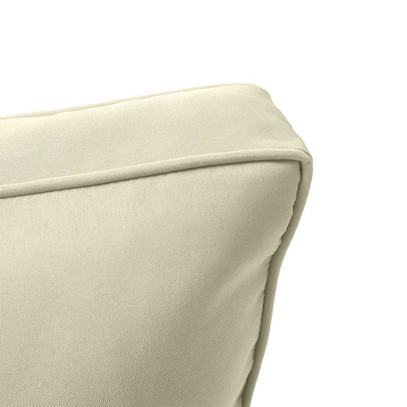 AD005 Piped Trim Large 26x30x6 Deep Seat Back Cushion Slip Cover Set