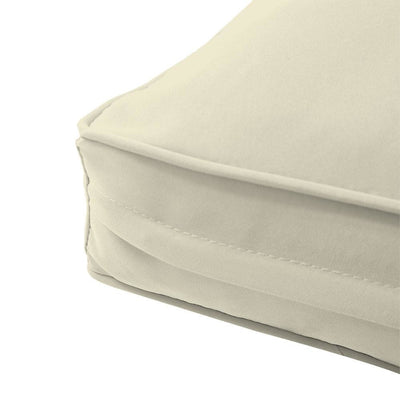 AD005 Piped Trim Large 26x30x6 Deep Seat Back Cushion Slip Cover Set