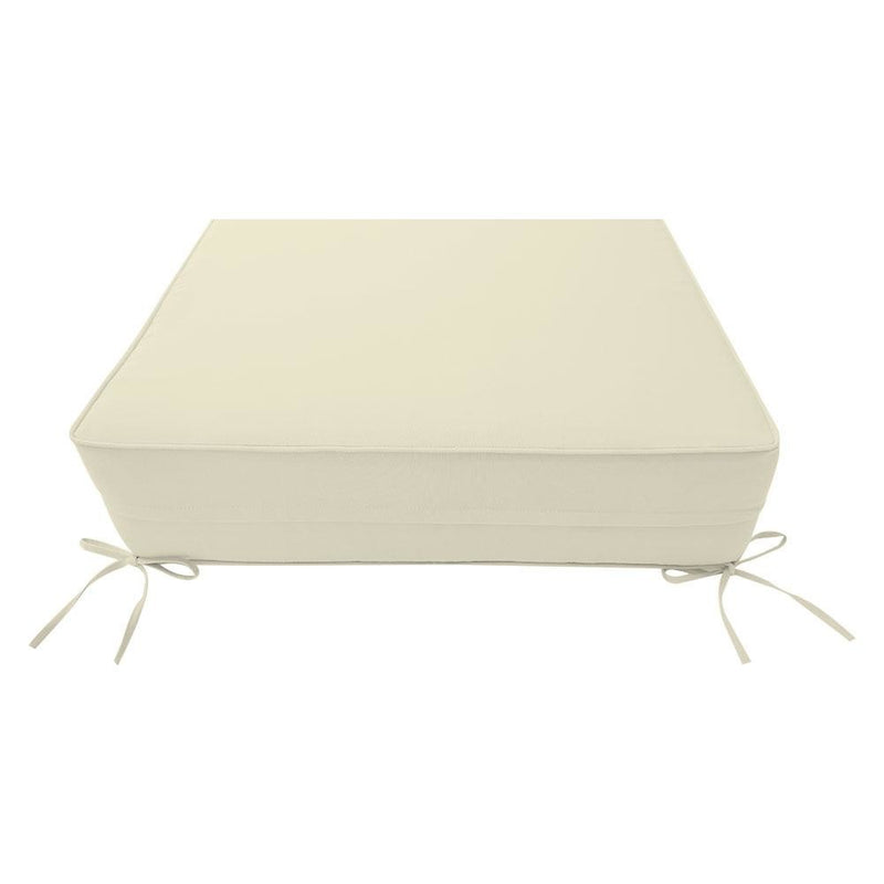 AD005 Piped Trim Large 26x30x6 Deep Seat Back Cushion Slip Cover Set