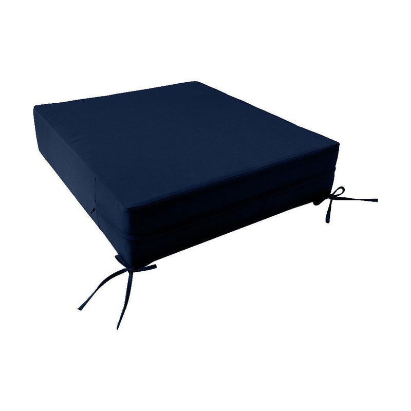 AD101 Knife Edge Large 26x30x6 Deep Seat Back Cushion Slip Cover Set