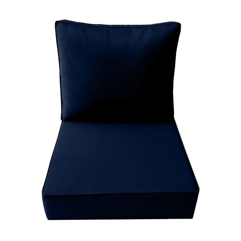 AD101 Pipe Trim Small 23x24x6 Deep Seat Back Cushion Slip Cover Set