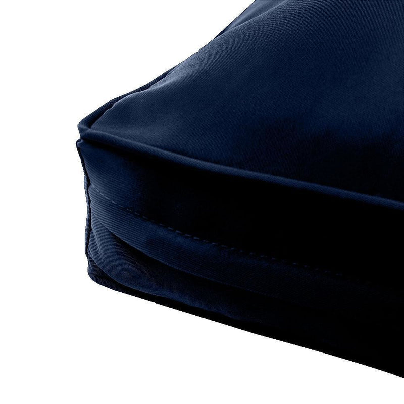 AD101 Piped Trim Large 26x30x6 Deep Seat Back Cushion Slip Cover Set