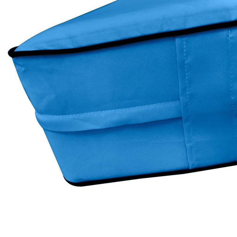 AD102 Contrast Pipe Trim 8" Queen Size 80x60x8 Outdoor Fitted Sheet Slip Cover Only