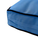 AD102 Contrast Piped Trim Medium 24x26x6 Deep Seat + Back Slip Cover Only Outdoor Polyester