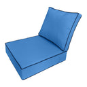 AD102 Contrast Piped Trim Medium 24x26x6 Deep Seat + Back Slip Cover Only Outdoor Polyester