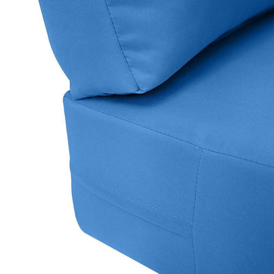 AD102 Knife Edge Large 26x30x6 Outdoor Deep Seat Back Rest Bolster Cushion Insert Slip Cover Set