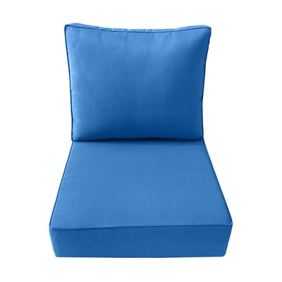 AD102 Pipe Trim Small 23x24x6 Deep Seat Back Cushion Slip Cover Set