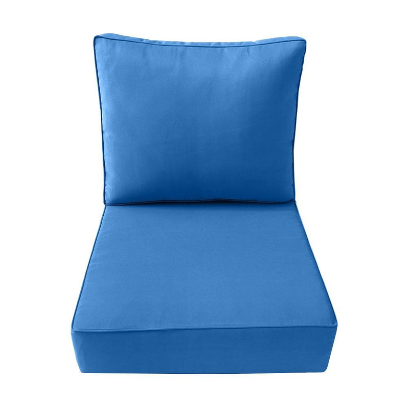 AD102 Piped Trim Medium 24x26x6 Deep Seat Back Cushion Slip Cover Set
