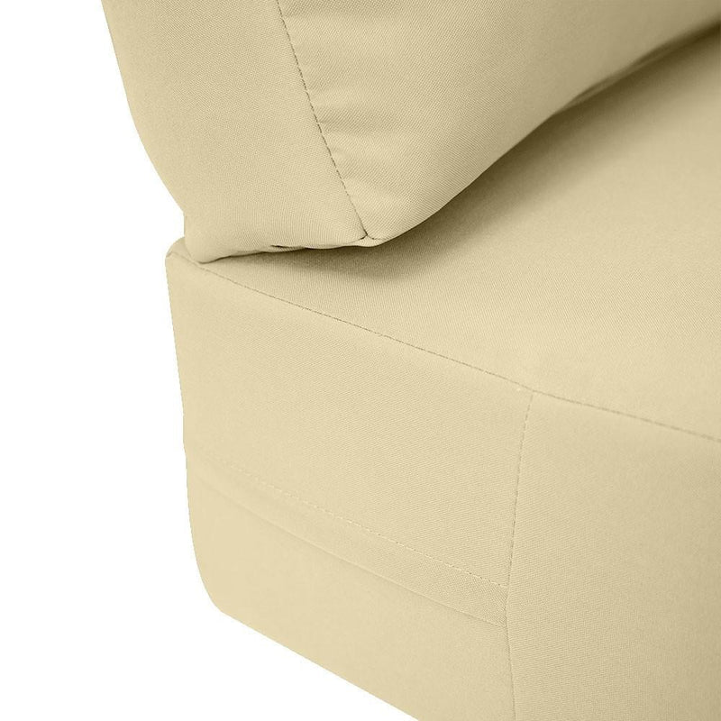 AD103 Knife Edge Large 26x30x6 Outdoor Deep Seat Back Rest Bolster Cushion Insert Slip Cover Set